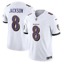 Camisa Lamar Jackson Baltimore Ravens Nike Vapor F.U.S.E. Limited - Branca