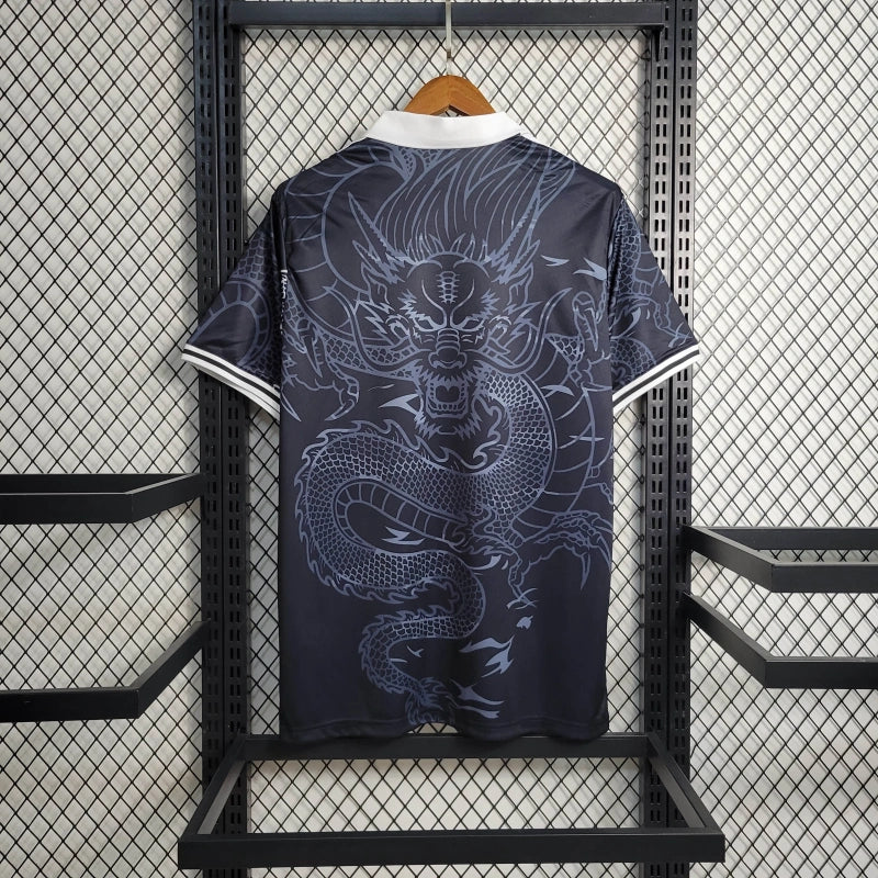 Camisa Real Madrid Dragon Preta 2023 Torcedor - Masculina