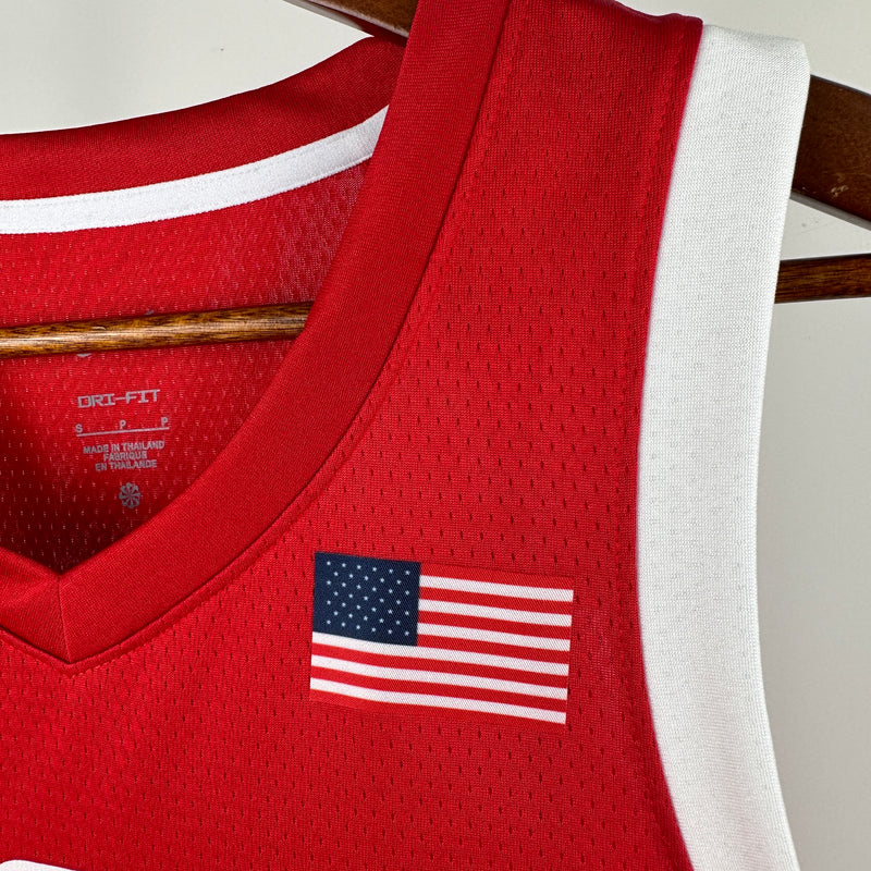 Regata USA Basketball Vermelha Swingman Olympics 2024