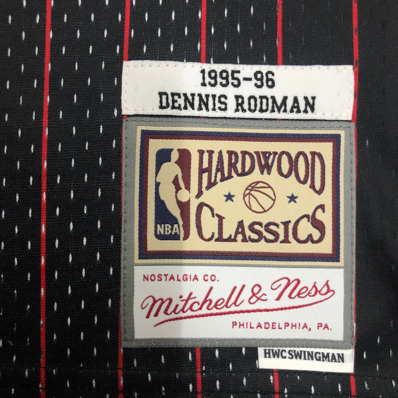Regata Chicago Bulls Dennis Rodman Preta 1995/96 - Hardwood Classics
