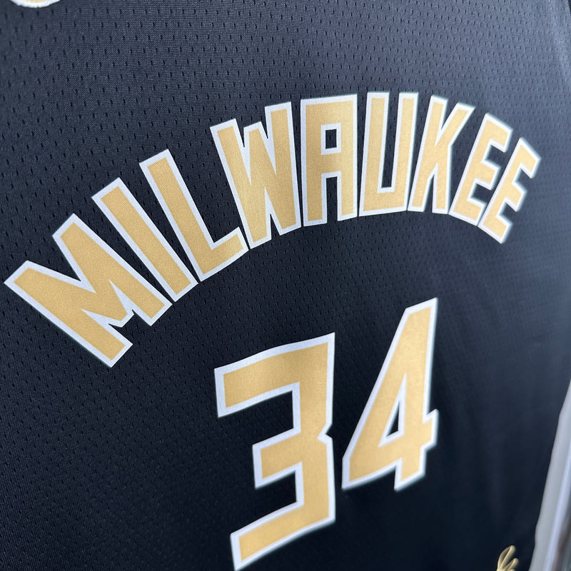 Regata Milwaukee Bucks Giannis Antetokounmpo Preta 2024/25 - Select Series