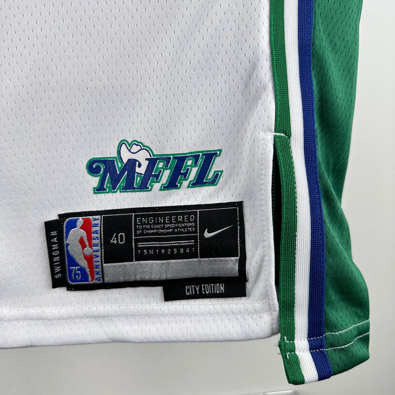 Regata Dallas Mavericks Branca Swingman 2021/22 - 75th Anniversary Edition