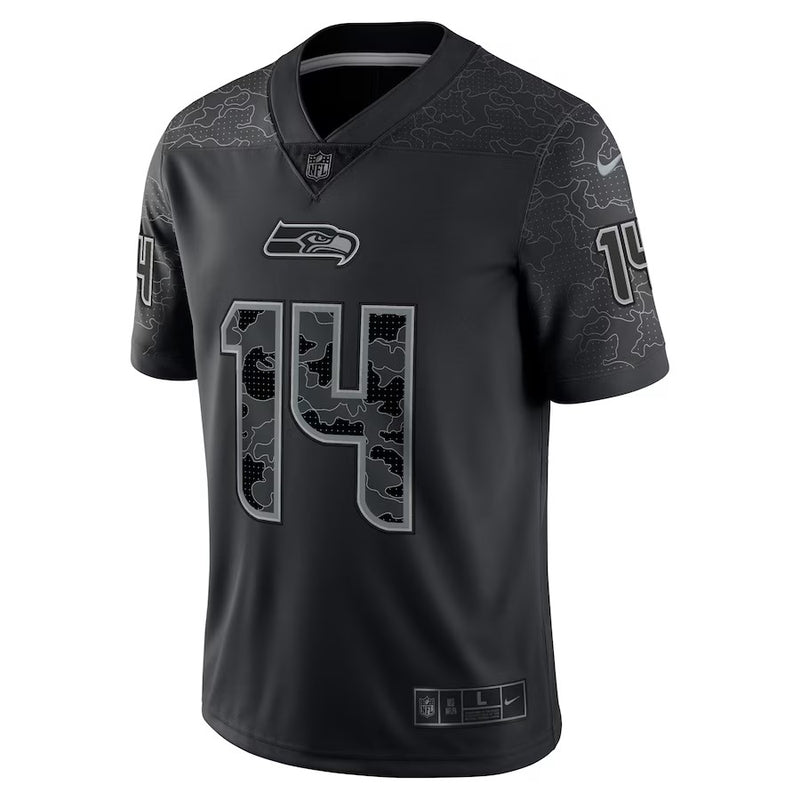Camisa DK Metcalf Seattle Seahawks Nike RFLCTV Limited - Preta