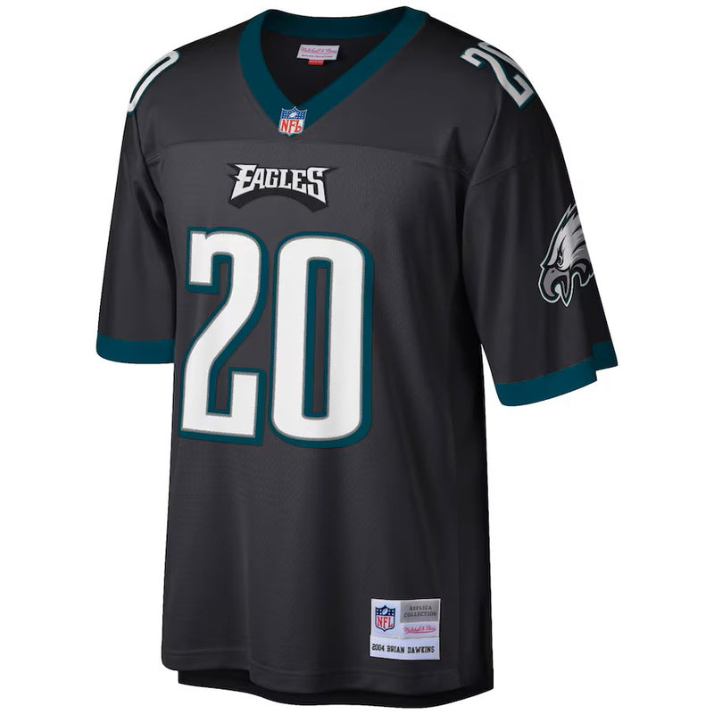 Camisa Brian Dawkins Philadelphia Eagles Mitchell & Ness Legacy Replica 2004 - Preta