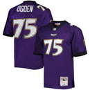 Camisa Jonathan Ogden Baltimore Ravens Mitchell & Ness Legacy Replica - Roxa