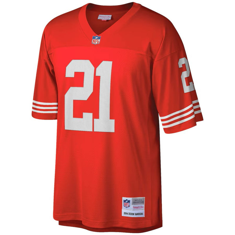 Camisa Deion Sanders San Francisco 49ers Mitchell & Ness Legacy Replica - Vermelho  Scarlet 1994