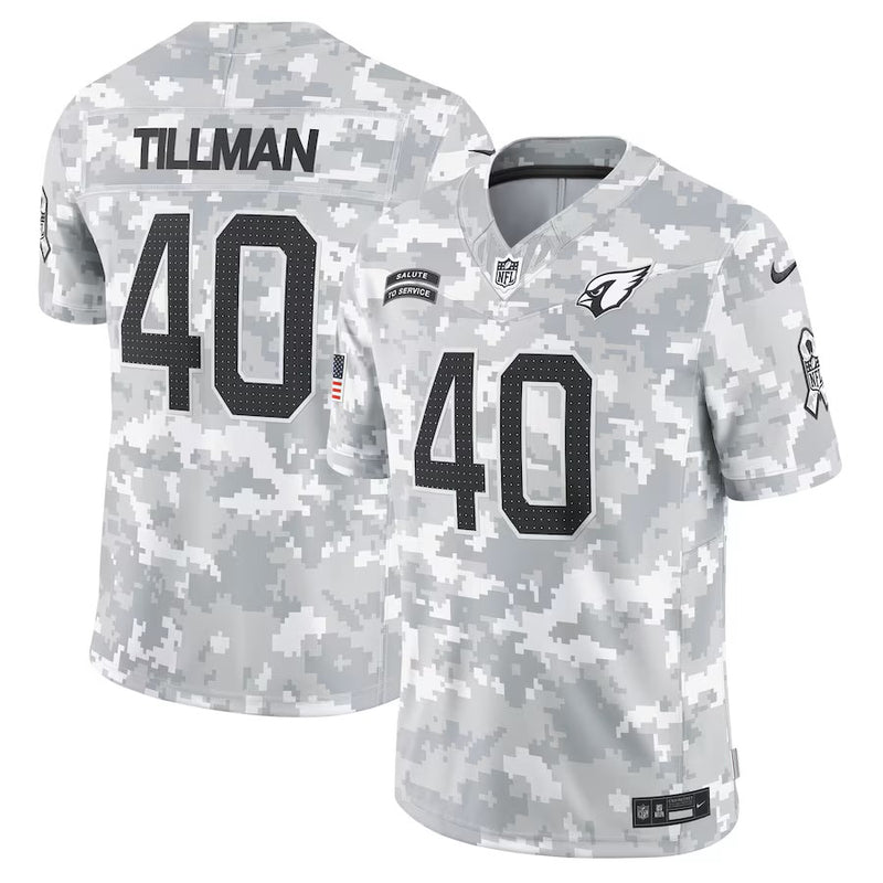 Camisa Pat Tillman Arizona Cardinals Nike Salute to Service Retired Player Limited 2024- Arctic Camo