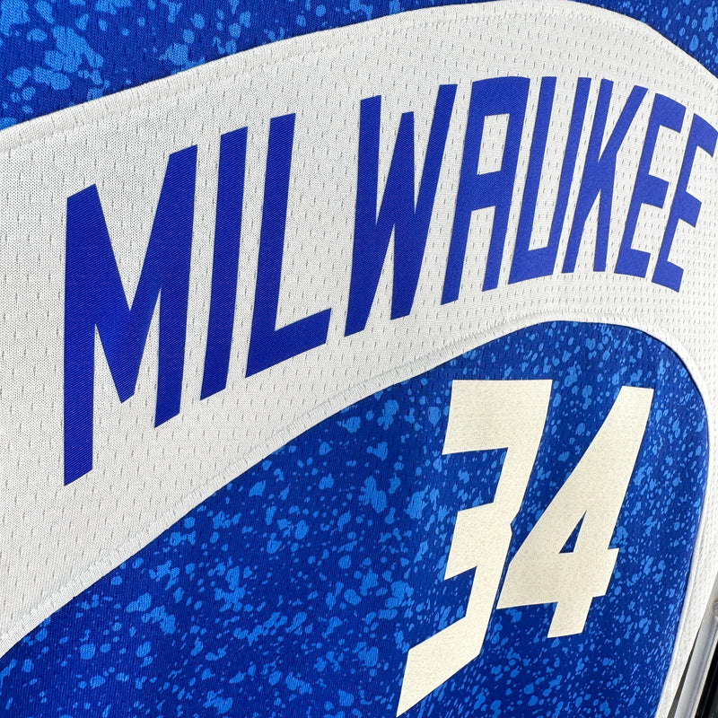 Regata Milwaukee Bucks Azul Swingman 2023/24 - City Edition
