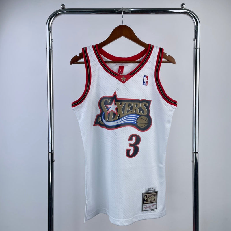 Regata Philadelphia 76ers Branca Allen Iverson 2001/02 - Hardwood Classics