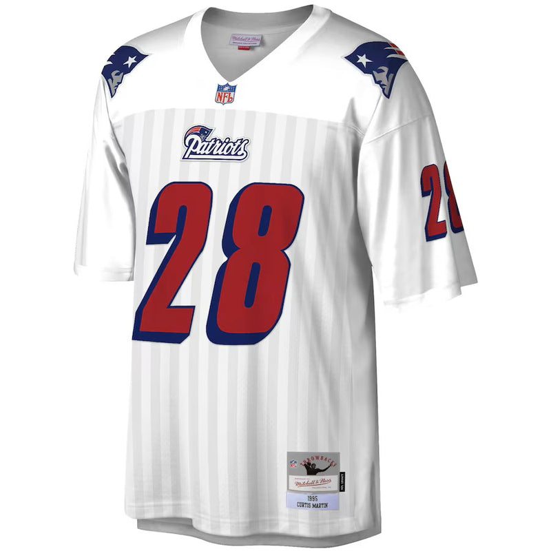 Camisa Curtis Martin New England Patriots Mitchell & Ness Legacy Replica - Branca