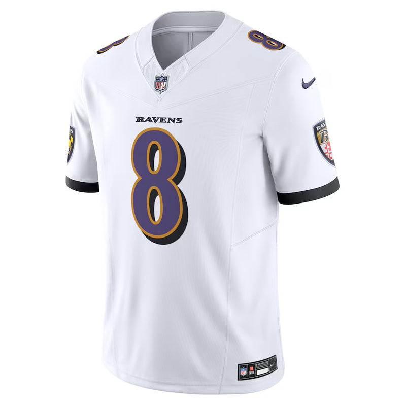 Camisa Lamar Jackson Baltimore Ravens Nike Vapor F.U.S.E. Limited - Branca