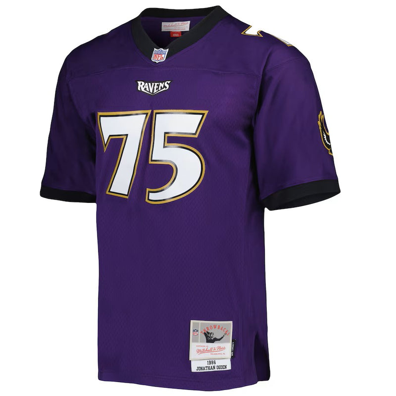 Camisa Jonathan Ogden Baltimore Ravens Mitchell & Ness Legacy Replica - Roxa