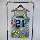 Regata San Antonio Spurs Slap Sticker Cinza 1998/99 - Hardwood Classics