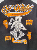 Jaqueta Off-White "Laboratory of Fun" Leather Varsity
