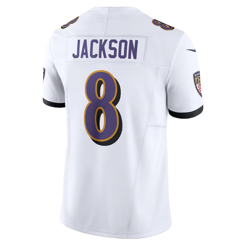 Camisa Lamar Jackson Baltimore Ravens Nike Vapor F.U.S.E. Limited - Branca