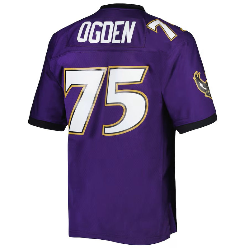 Camisa Jonathan Ogden Baltimore Ravens Mitchell & Ness Legacy Replica - Roxa