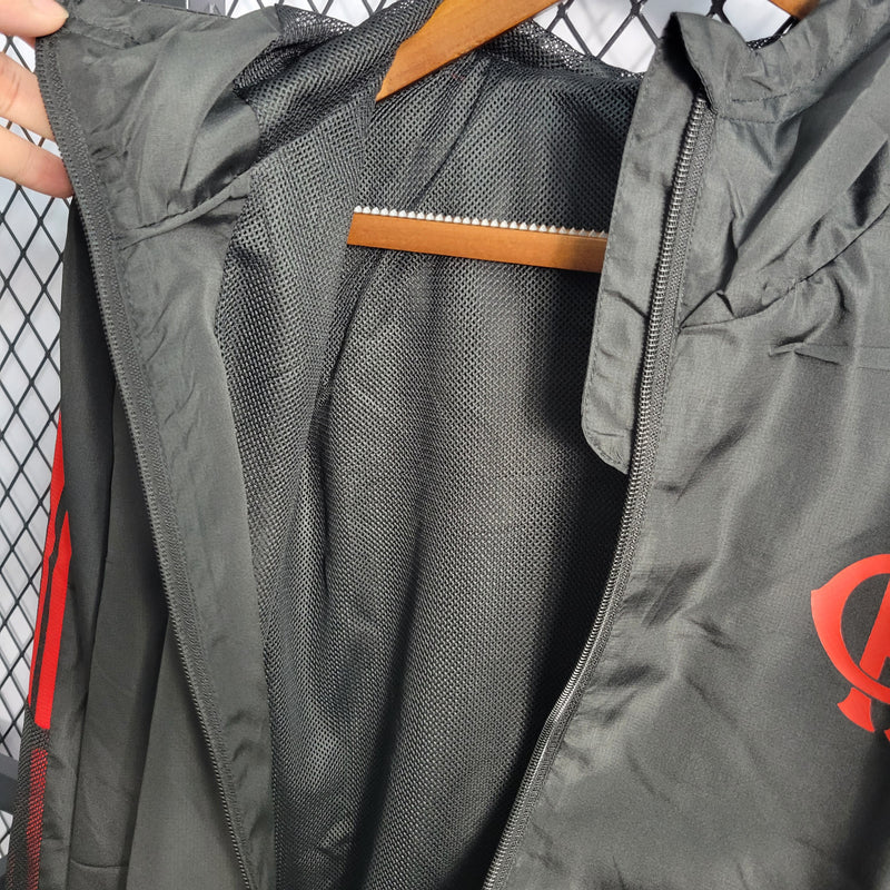 Jaqueta Corta-Vento Flamengo Preto e Vermelho 2023/24 - Masculino