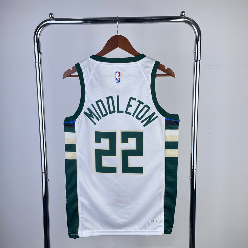Regata Milwaukee Bucks Branca Swingman 2023/24 - Association Edition