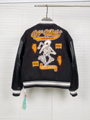 Jaqueta Off-White "Laboratory of Fun" Leather Varsity