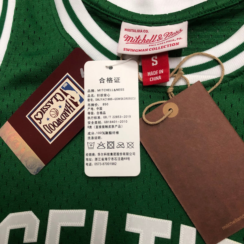 Regata Boston Celtics Larry Bird Verde 1985/86 - Hardwood Classics