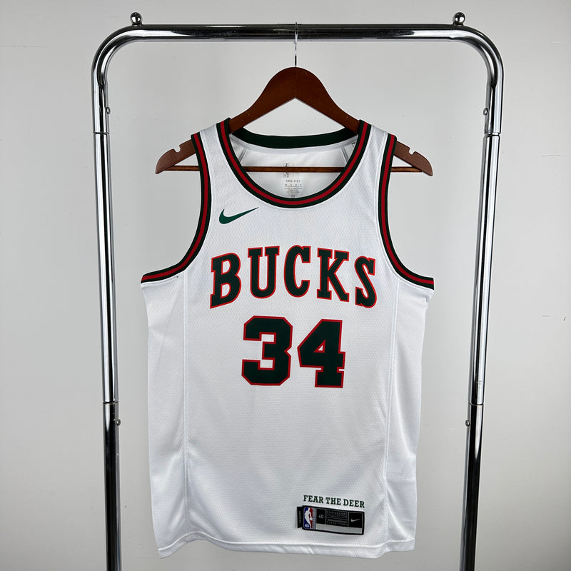 Regata Milwaukee Bucks Branca Swingman 2017/18 - Classic Edition