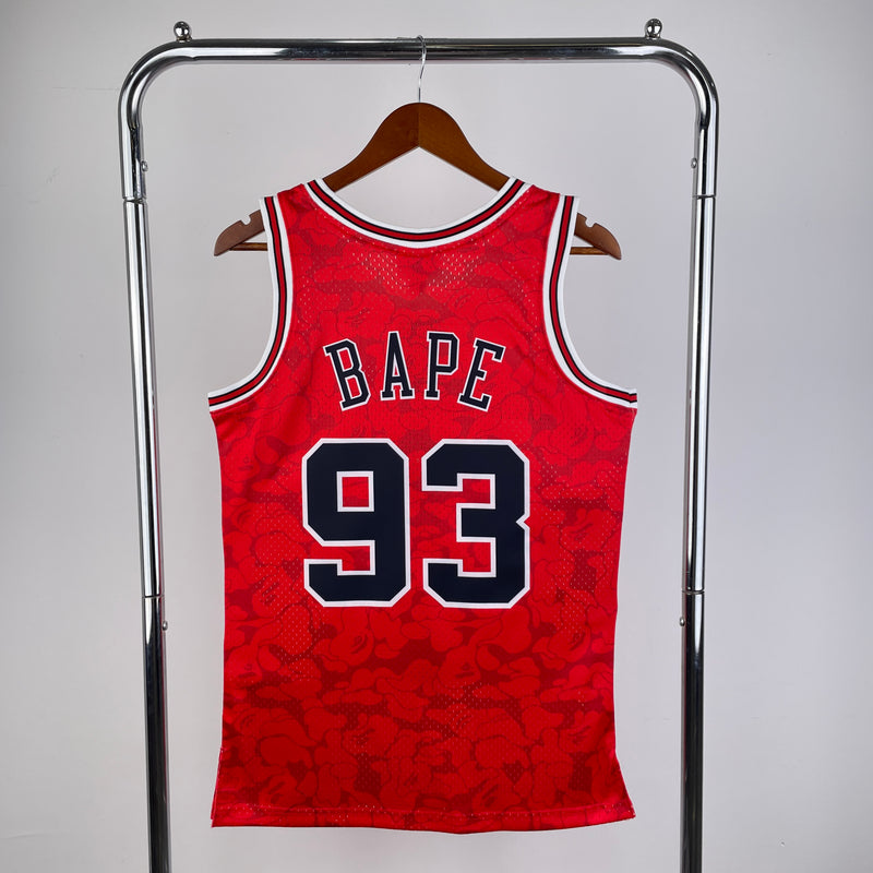 Regata BAPE x Mitchell & Ness Chicago Bulls Vermelha ABC Basketball Swingman 1997/98 - Hardwood Classics