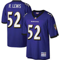 Camisa Ray Lewis Baltimore Ravens Mitchell & Ness Legacy Replica - Preta/Roxa