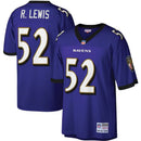 Camisa Ray Lewis Baltimore Ravens Mitchell & Ness Legacy Replica - Preta/Roxa