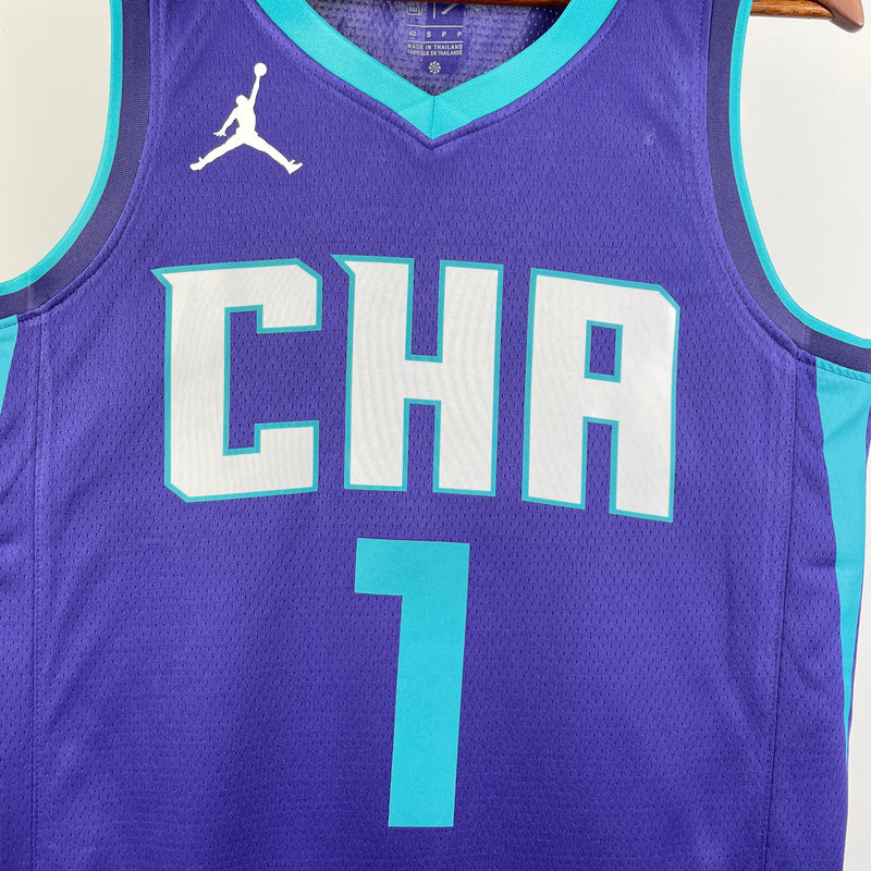 Regata Charlotte Hornets Roxa 2020/21 Swingman - Statement Edition