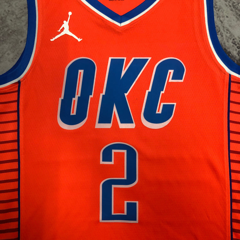Regata Oklahoma City Thunder Laranja Swingman 2022/23 - Statement Edition