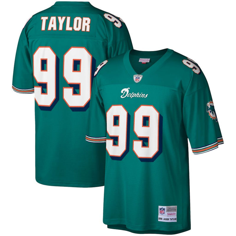 Camisa Miami Dolphins  Mitchell & Ness Legacy Replica 2006 - Aqua/Laranja