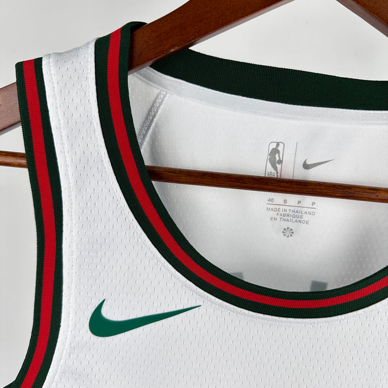 Regata Milwaukee Bucks Branca Swingman 2017/18 - Classic Edition
