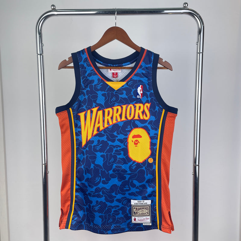 Regata BAPE x Mitchell & Ness Warriors Amarelo ABC Basketball Swingman 2009/10 - Hardwood Classics