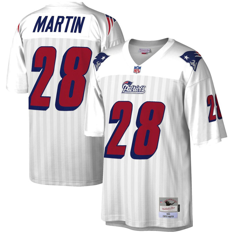 Camisa Curtis Martin New England Patriots Mitchell & Ness Legacy Replica - Branca