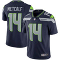 Camisa DK Metcalf Seattle Seahawks Nike Vapor Limited - College Azul Marinho/Branca/Verde Neon