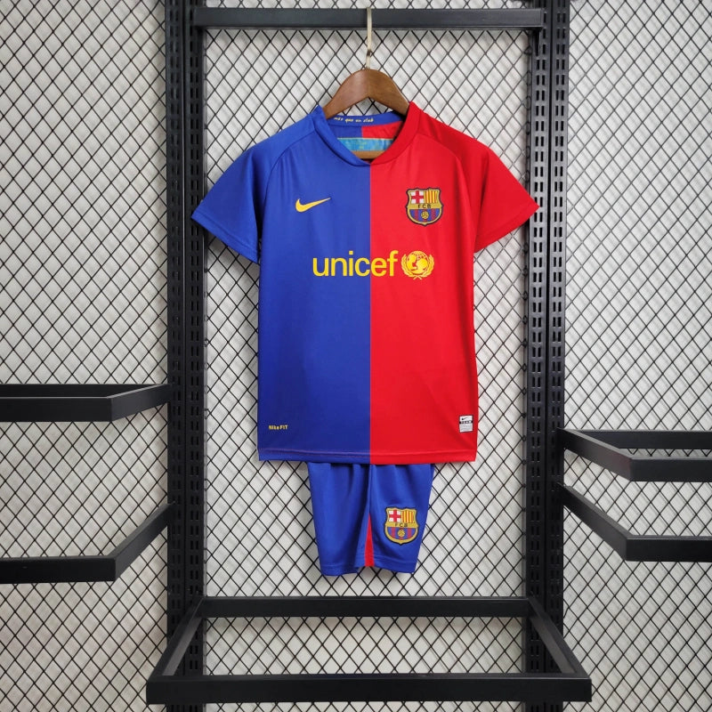 Conjunto Infantil Barcelona Retrô 2008/09 - Unissex