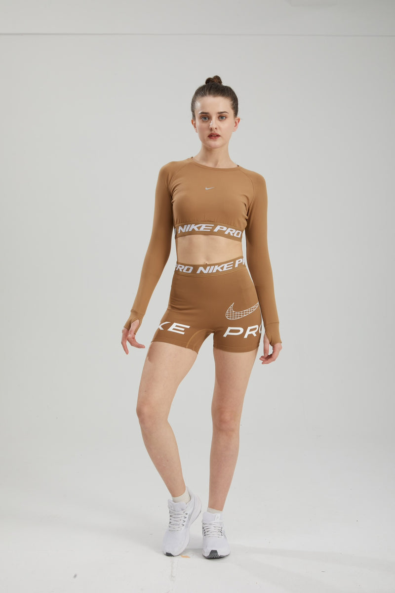 Conjunto Cropped e Short NIKE PRO- Feminino