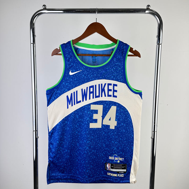 Regata Milwaukee Bucks Azul Swingman 2023/24 - City Edition