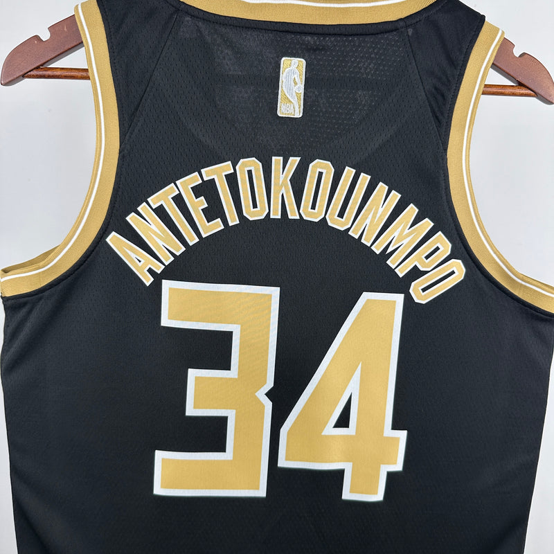 Regata Milwaukee Bucks Giannis Antetokounmpo Preta 2024/25 - Select Series