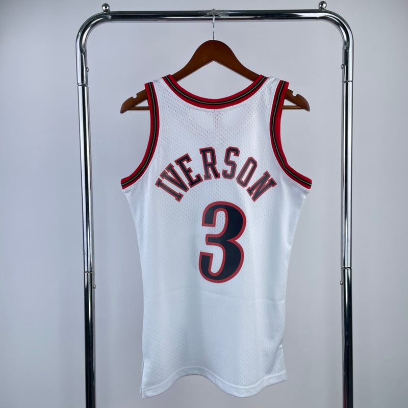 Regata Philadelphia 76ers Branca Allen Iverson 2001/02 - Hardwood Classics