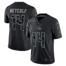 Camisa DK Metcalf Seattle Seahawks Nike RFLCTV Limited - Preta