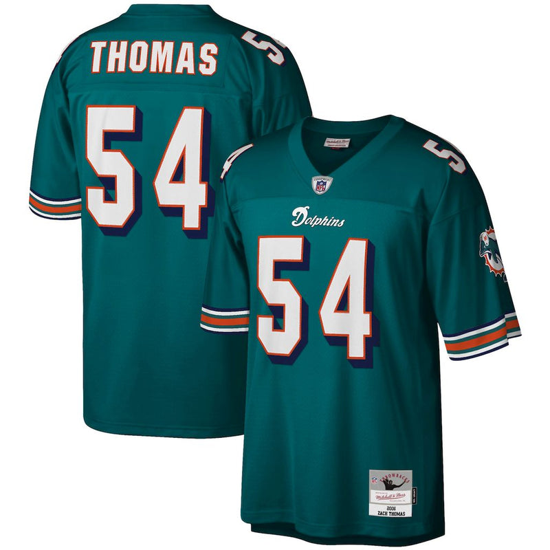 Camisa Miami Dolphins  Mitchell & Ness Legacy Replica 2006 - Aqua/Laranja