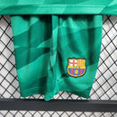 Conjunto Infantil Goleiro Verde Barcelona 2023/24 - Unissex