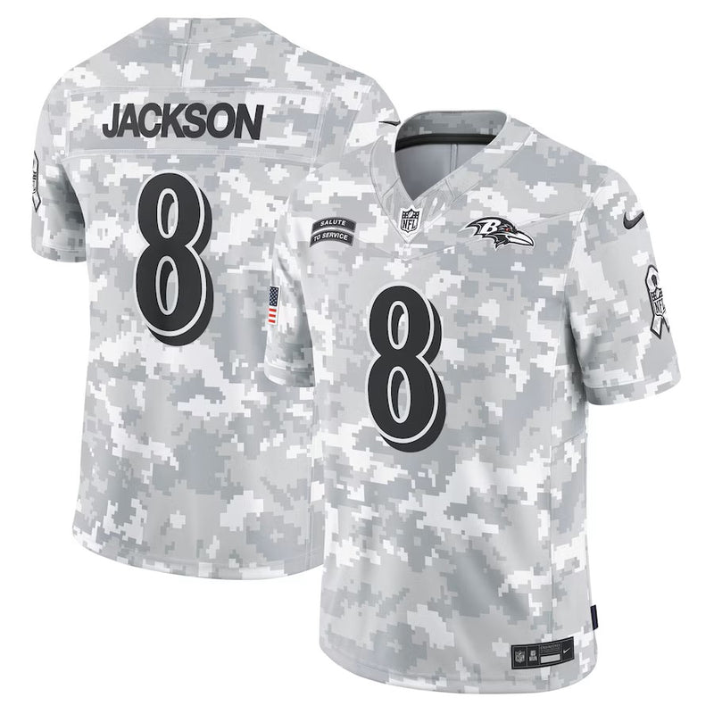 Camisa Lamar Jackson Baltimore Ravens Nike Salute to Service Limited - Arctic Camo