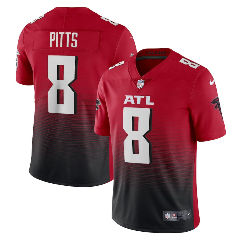 Camisa Kyle Pitts Atlanta Falcons Nike Vapor Limited - Preta/Vermelho