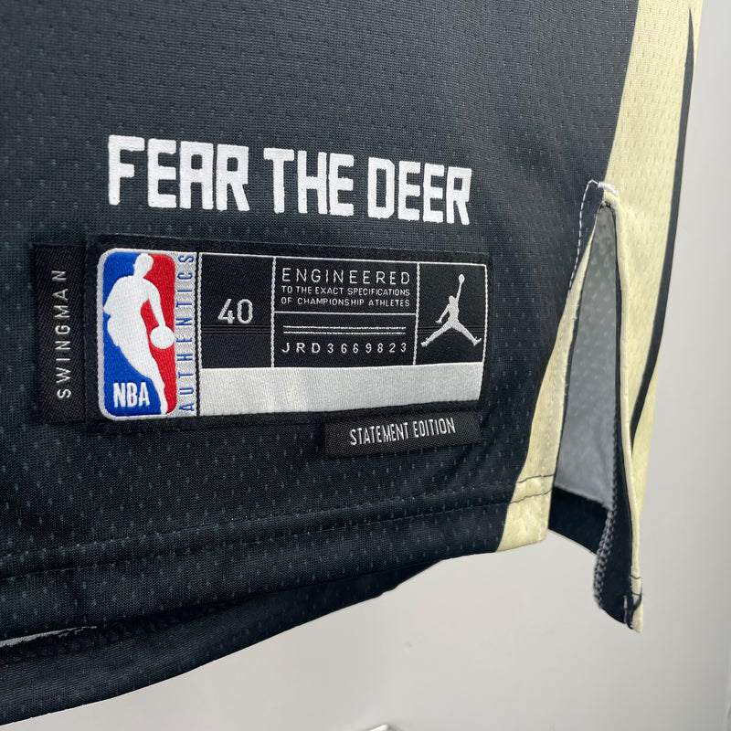 Regata Milwaukee Bucks Preta Swingman 2022/23 - Statement Edition