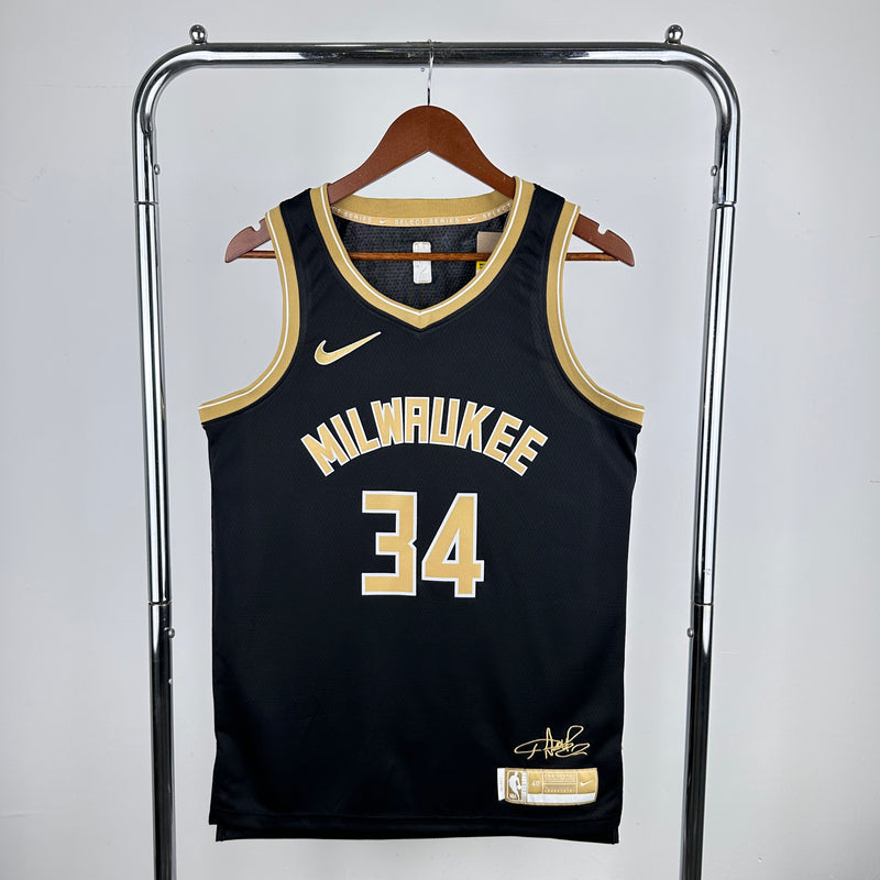 Regata Milwaukee Bucks Giannis Antetokounmpo Preta 2024/25 - Select Series