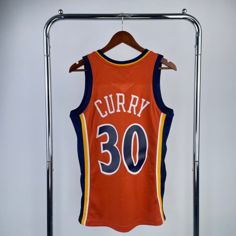 Regata Golden State Warriors Stephen Curry Laranja 2009/10 - Hardwood Classics