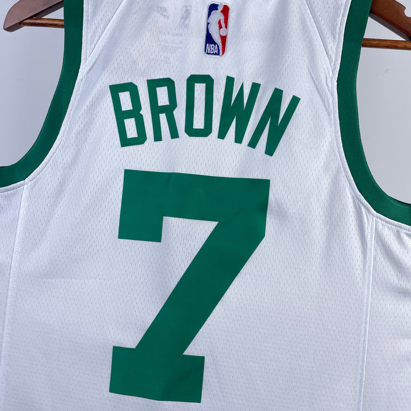 Regata Boston Celtics Branca Swingman - Classic Edition Jaylen Brown