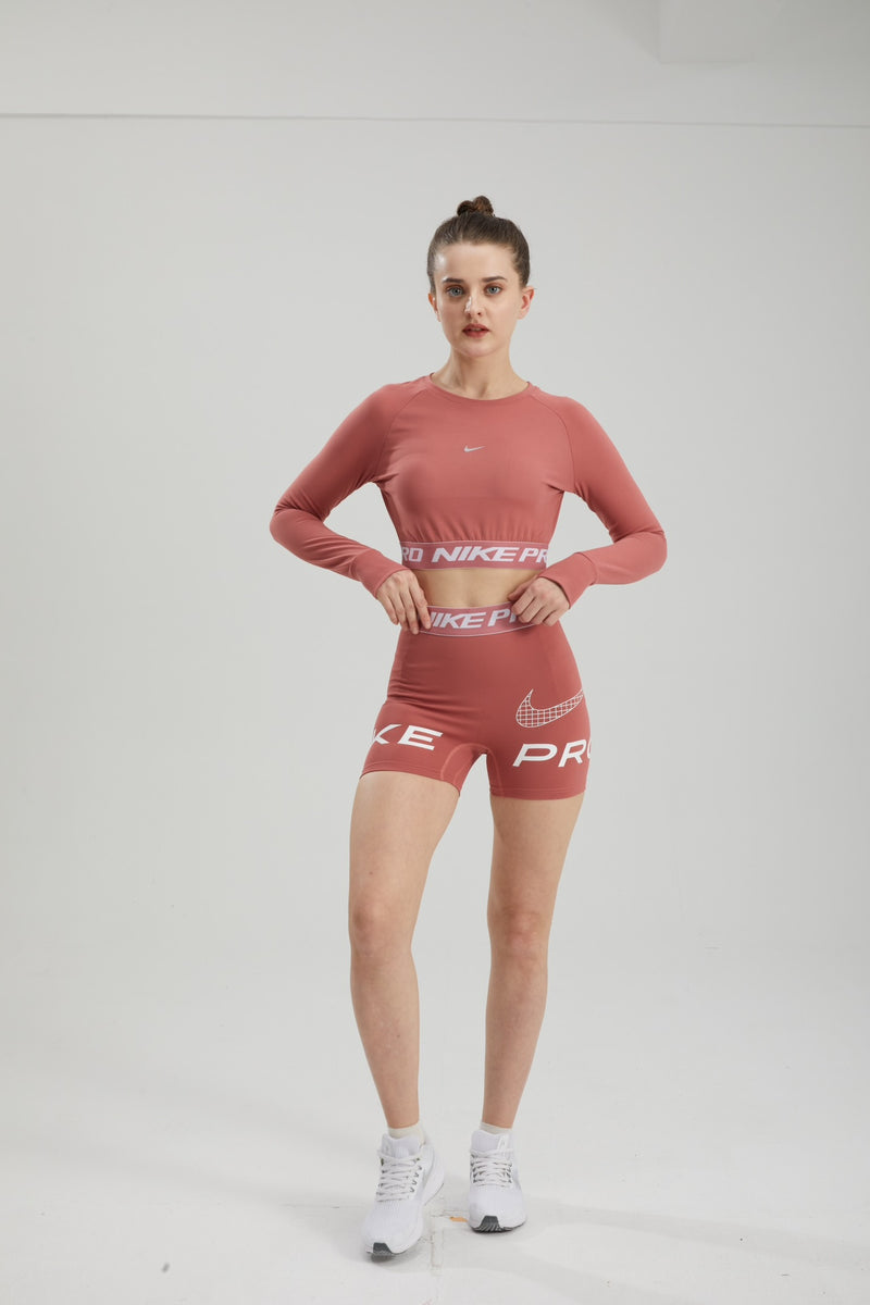 Conjunto Cropped e Short NIKE PRO- Feminino